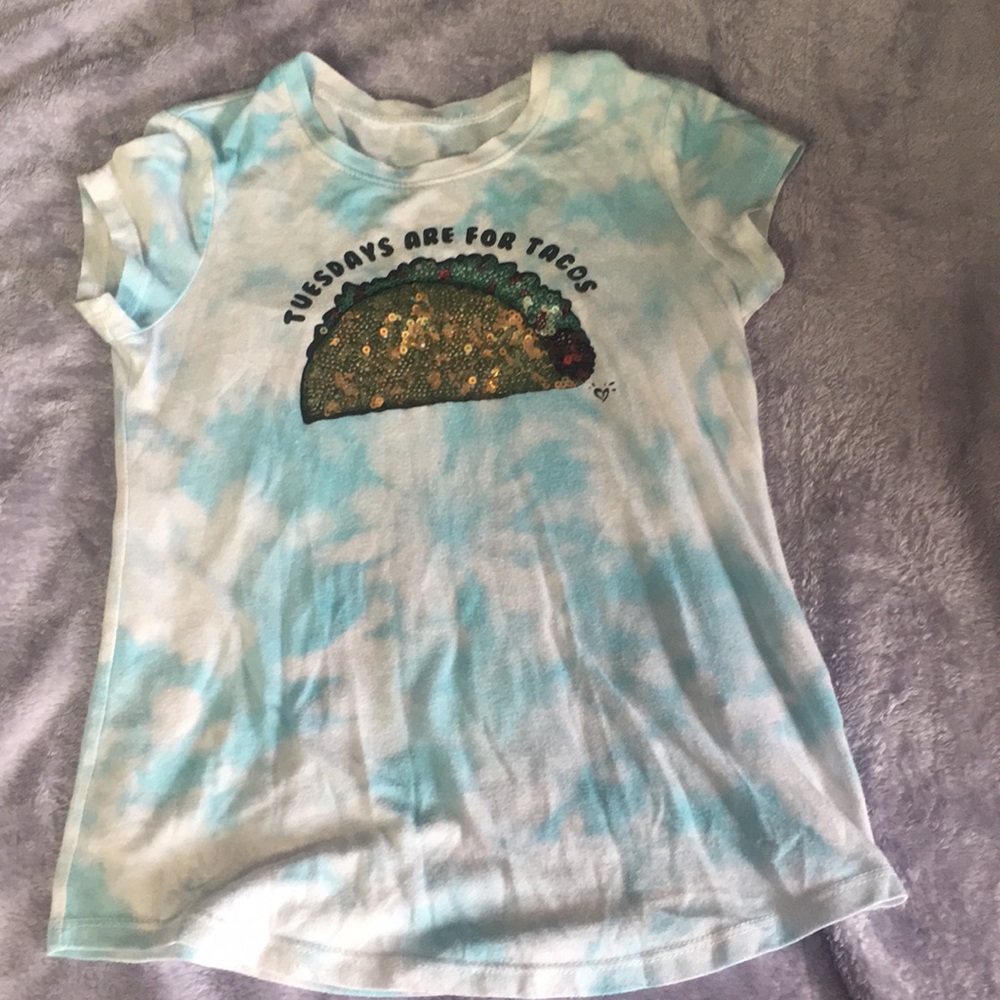 Justice girls sparkley taco t-shirt